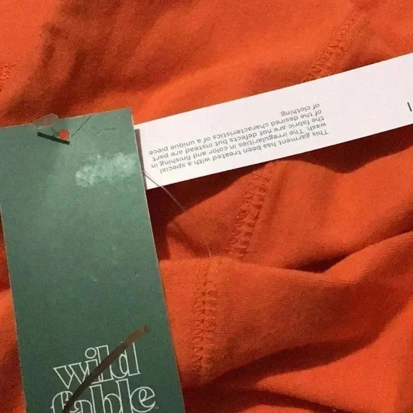 Wild Fable Women's High-Waisted Tie Dye Leggings Sz Large Tangerine Orange NWT - Picture 5 of 6